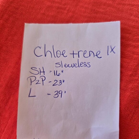 1X  Chloe+rene Sleeveless A-Line Lined Knee Length Shift Dress Orangie Red - Picture 3 of 9